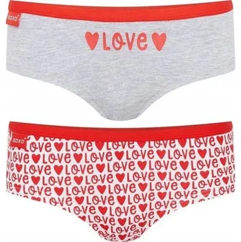 Kalhotky Soxo Love A'2 bílé/šedé 2pack S
