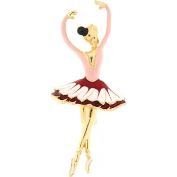 Brož Brož - baletka se sukýnkou, růžové barvy 9001359-1