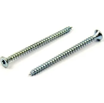 Spojovací materiál Univerzální vrut do dřeva 3,5x60 TORX zinek bílý (Vrut do dřeva, TORX, plný závit)