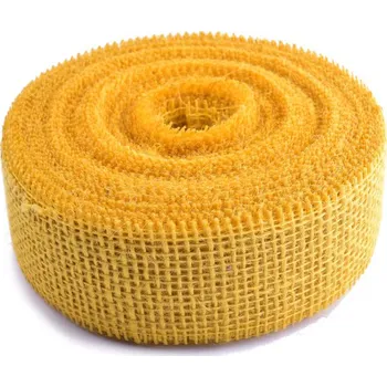 Stuha Jutová stuha žlutá, 5cm