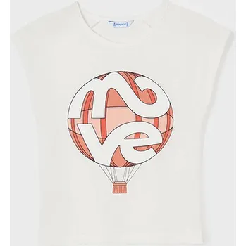 Dívčí tričko Dívčí triko Mayoral 6030 smetanové Rozměr: 140 (10 let)