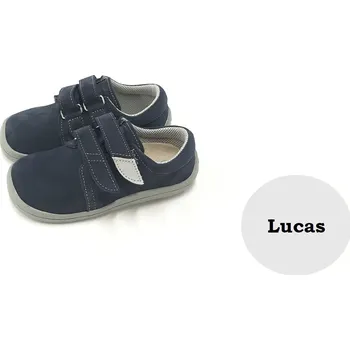 Dámská zdravotní obuv Beda Barefoot nízké BF 0001/W LUCAS na suchý zip (modré pásky) Velikost EU: 22, vnitřní délka: 137, vnitřní šířka: 65