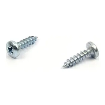 Spojovací materiál Vrut do dřeva s půlkulatou hlavou 5x16 zinek bílý křížová drážka PZ (Univerzální vrut, půlkulatá hlava, PZ, zinek bílý)