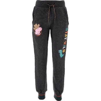 Tmavě šedé velurové tepláky Peppa George Velikost: 104