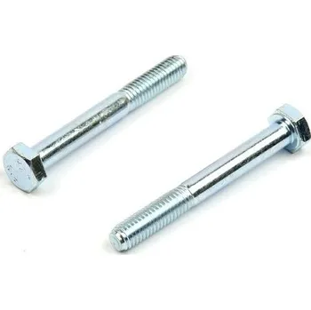 Spojovací materiál Šroub se šestihrannou hlavou DIN 931 M6x45 mm, částečný závit, zinek bílý, ocel 8.8 (Metrický šroub, pozink, DIN 931)