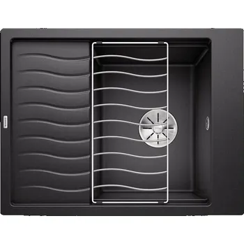 Granitový dřez Blanco Elon 45 S Granitový dřez s odkapem oboustranné provedení, odkapávací mřížka, 65x50cm, antracit, 524824