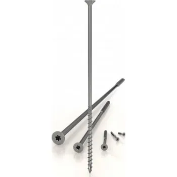 Vrut Vruty pro dřevostavby HBS 6x100 zinek bílý (Rothoblaas, tesařský vrut, zápustná hlava)