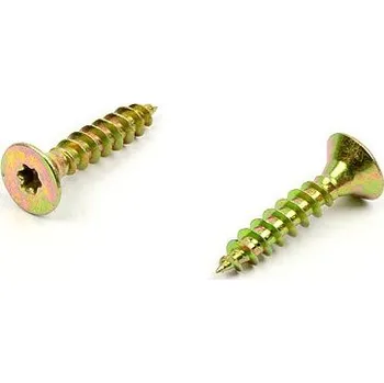 Vrut Univerzální vrut do dřeva 6x30 TORX zinek žlutý (Vrut do dřeva, TORX, plný závit)