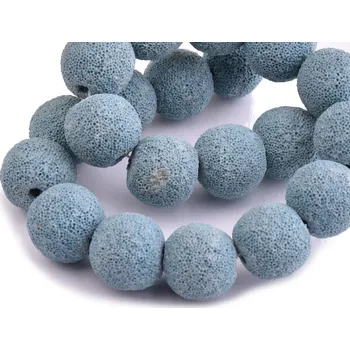 Drahý kámen Láva barvená tyrkydová 20mm