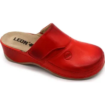 Dámská zdravotní obuv Leon 2019 Dámská zdravotní kožená obuv uzavřená - Červená Velikost: 37