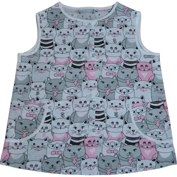 Dětská zástěra Šatoli.cz Bavlněná propínací zástěrka vel.104 Růžové kočičky