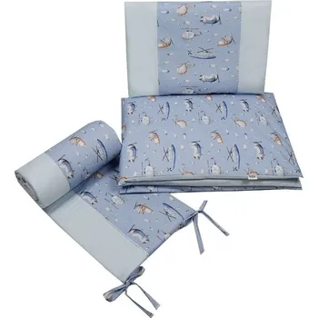 Povlečení Bavlněné povlečení do postýlky Eko Helicopter 3-dílné