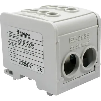 Rozvaděč ELEKTRO BEČOV Blok DTB 2×35 distribuční šedý U235D21