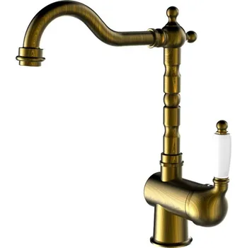 Vodovodní baterie Retro dřezová stojánková baterie mosaz