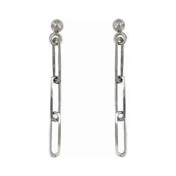 Náušnice Stříbrné náušnice long anchor