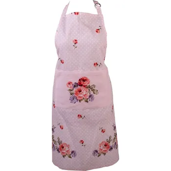 Kuchyňská zástěra Růžová bavlněná zástěra s růžemi Dotty Rose - 70*85 cm