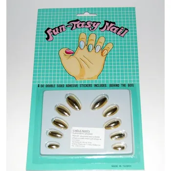 Karnevalový doplněk Nehty barevné Barva: zlatá