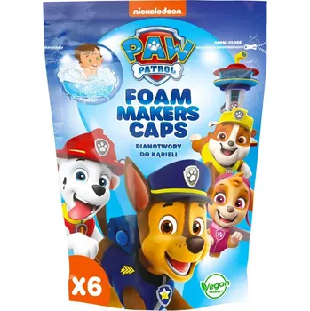 Koupelová kosmetika Nickelodeon Paw Patrol Foam Makers Caps pěna do koupele pro děti 6x16 g