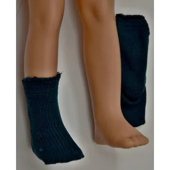 Doplněk pro panenku Přízové pletené ponožky na Las Amigas - tmavě zelené (Las Amigas - 32 cm)