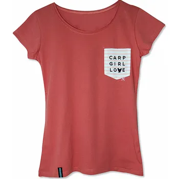 Rybářské oblečení Tričko SEESEE T-Shirt Carp Girl Love Pink Velikost S