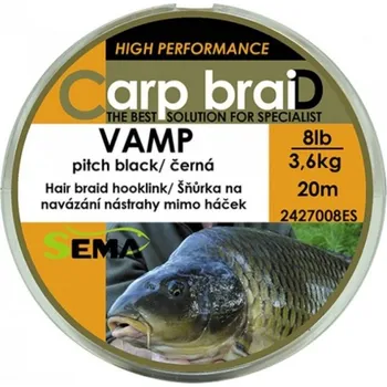 Šňůra Sema Vamp Černá 20m 8lbs/3,6kg