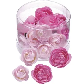 umělá květina Knorr prandell Látkové květy růže (20ks) růžové