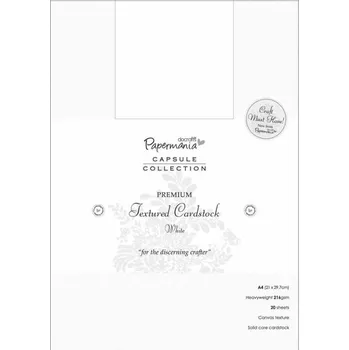 Barevný papír WEST DESIGN PRODUCTS LIMITED Barevné papíry čtvrtky A4 s texturou sada (20ks) bílé