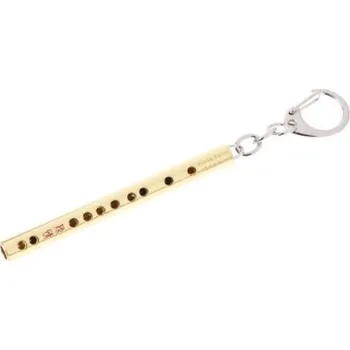 Přívěšek na klíče - příčná flétna ve zlatá barvě