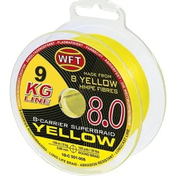 Šňůra WFT KG 8.0 150m Žlutá 0,12mm/15kg