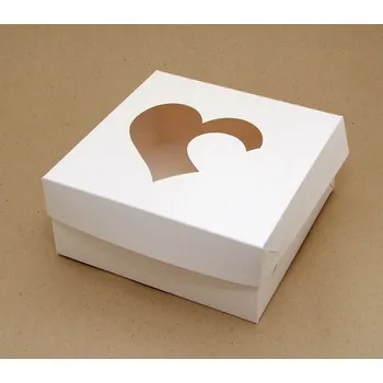 Bonbon Krabička 181808 nepromastitelná s oknem srdce