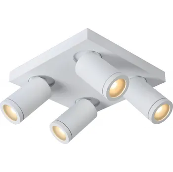 Lucide 09930/20/31 stropní bodové svítidlo 4x5W | LED GU10 | 4x320lm | 2200K/3000K | IP44 - žárovka je součástí balení, bílá, nastavitelné, stmívatelné, CCT + Sada inteligentní žárovky E14 s dálkovým ovladačem - RGB, WiZ