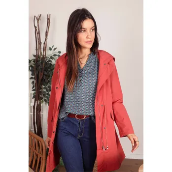 Dámský kabát Kabátek parka Sarah John F2087 Paris barva: oranžová-cihlová, velikost: L