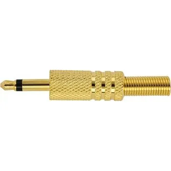 Elektrický konektor 3,5mm mono Jack zlacený konektor, samec