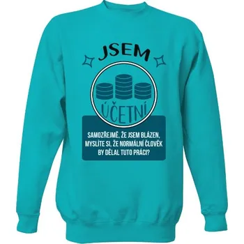Pánská mikina Mikina bez kapuce Unisex s potiskem Jsem účetní a blázen pánské