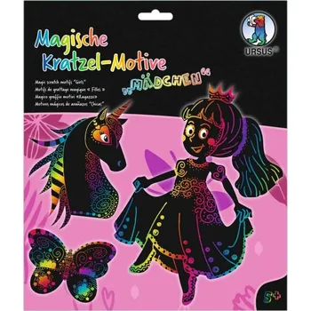 omalovánky Ursus Škrabací obrázky sada Princezna a jednorožec (6ks)