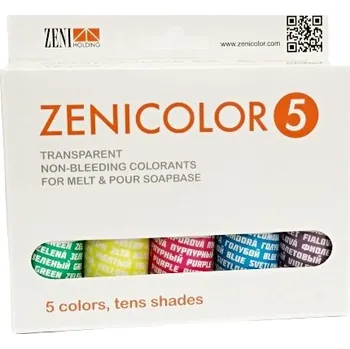 Vodová barva ZENI Holding Barva do mýdla transparentní Zenicolor 5x30g