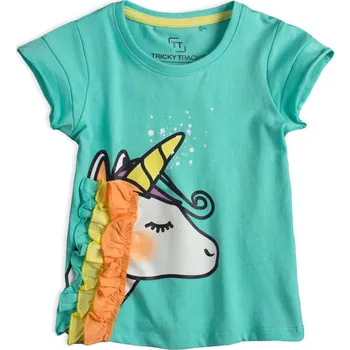 Dívčí tričko Dívčí tričko z BIO bavlny LEMON BERET JEDNOROŽEC tyrkysové Velikost: 104
