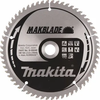 Řezný kotouč Makita pílový kotúč 190mm, 60z B-32823