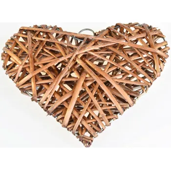 Vánoční dekorace Vingo Proutěné srdce hnědé Rozměry (cm): 15x3, v. 15