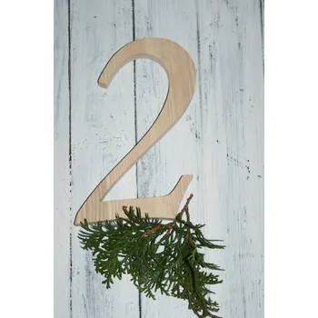 Domovní cedule Dřevěné domovní číslo "2"