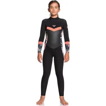 Neoprenový oblek neoprén Roxy 4/3 Syncro Girl Back Zip - XKKM/Black/Bright Coral 8