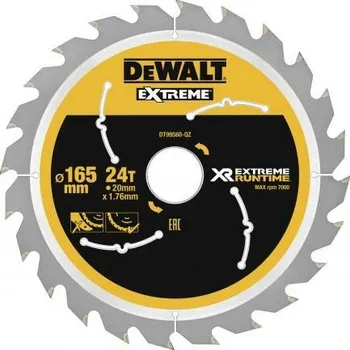 Pilový kotouč DeWalt pilový kotouč pro ruční pily 165x20mm 24z DT99560
