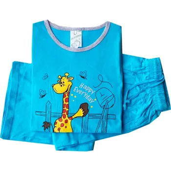 Dámské noční prádlo C-Lemon Pyžamo dámské 3/4 kalhoty Clemon AH26-626 Barva: Světle modrá, Velikost: XL