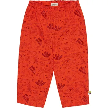 Dívčí kalhoty Dětské kalhoty Autstralská zvířátka tmavě oranžová loud + proud Velikost: 74/80