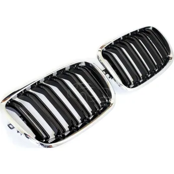 Auto-moto PROTEC Přední maska BMW X5 2007-2013 CHROMOVO/ČERNÁ