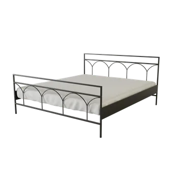 Postel Kovová postel SASKIE Povrchová úprava: černá, Rozměr: 80 x 200 cm