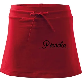 Dámské oblečení Staročeština - Pávička - milenka - Sportovní sukně - two in one - M ( Červená )