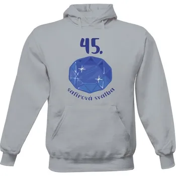 Pánská mikina Pánská mikina s kapucí s potiskem Safírová svatba pánské