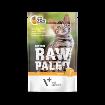 Krmivo pro kočku Raw Paleo Kitten Turkey kapsička 100 g