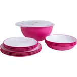 Set nádobí Omada Sanaliving Pic-Nic Set 14 ks Barva: růžová